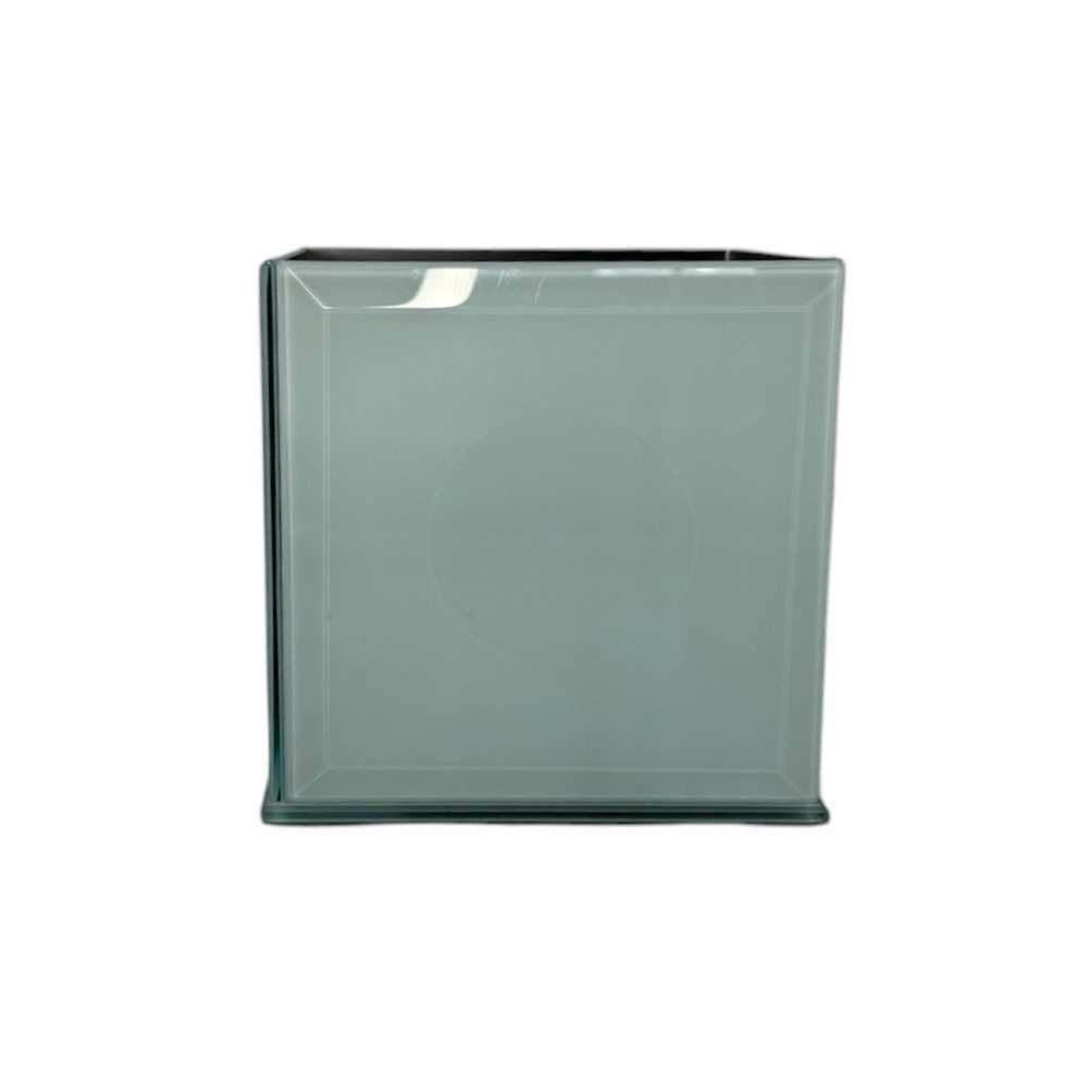 4.5” Square Smooth Glass Flower Vase Clear